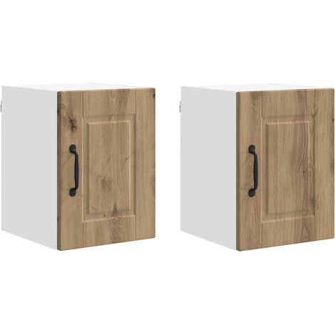 Maison Exclusive - Armadietto a muro PORTO 2 pcs Rovere artigianale
