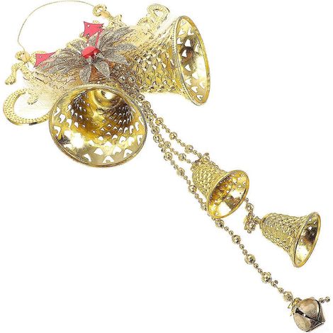 cloche décorative de Noël à suspendre au mur-44x19cm-Golden