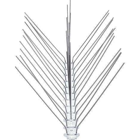 Vogelschutzspitzen, Edelstahl, Länge 50 cm, Breite 10 cm, Geeignet für verschiedene Oberflächen, Stumpfe Spitzen für Sicherheit (1/5)