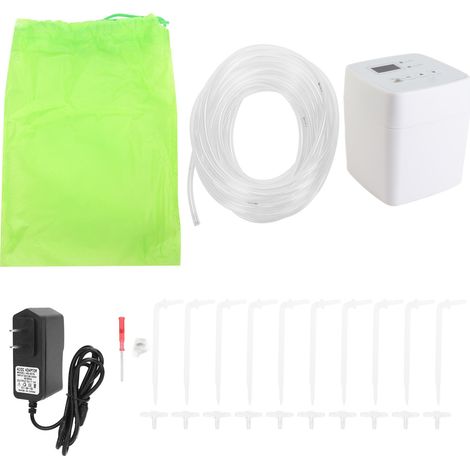 Programmateur d'arrosage automatique, Pompe à eau intelligente avec tuyau 10m et 10 goutteurs, idéal pour jardin balcon terrasse (1/5)