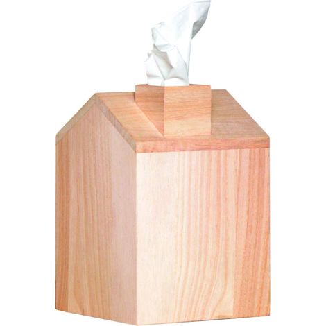 Artemio Scatola di Legno di Erogazione dei Tessuti, Beige, 13 x 19 x 13 cm (1/2)