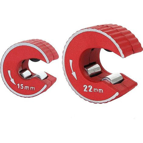 2 coupe-tubes en cuivre de 15 mm et 22 mm, mini outil de coupe automatique, coupe-tubes en alliage de zinc pour la découpe de cuivre. (1/5)