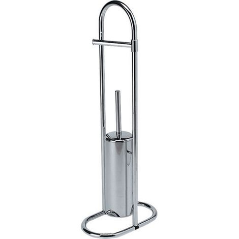 Inda - Piantana portarotolo e portascopino compatta in ottone (1/2)