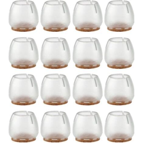 royaluxe-16 Pièces Chaise Casquettes 25-29mm Patins pour Meubles Silicone Protection Plaquettes de Pieds de Meubles Chaise Jambe Caches Housse de Table Rayures Protecteurs de Sol pour Pieds Ronds