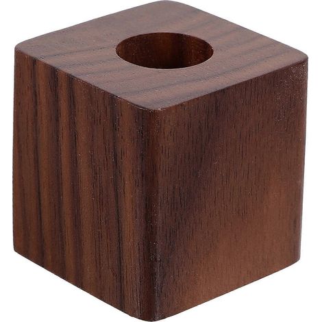Porte-stylo cubique, support en bois, base de rangement pour stylos, idéal pour la maison, le bureau ou l'école. (1/5)