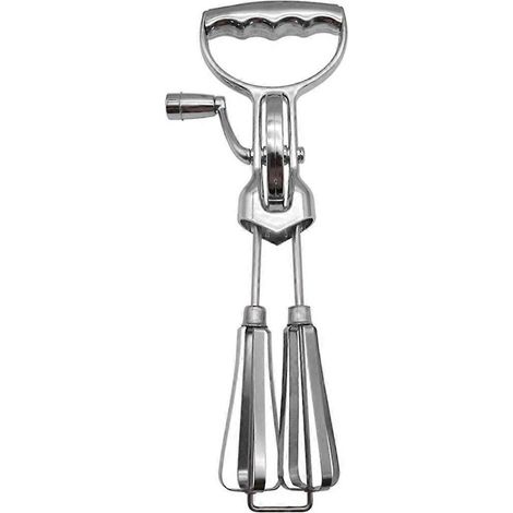 Handschneebesen, drehbarer Handschneebesen aus Edelstahl mit zwei Köpfen (1/5)