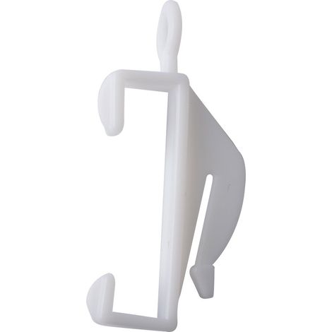 50 Gardinenclips aus Kunststoff, Tiefe verstellbar, mit Knickschutz, 48 mm lang (1/5)