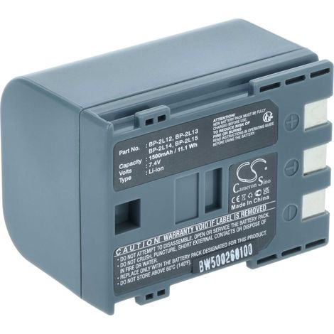 vhbw Akku kompatibel mit Canon MV5i, MV5, MD130, MD215, MD150, MV790, MD235, MD255, MV6iMC, MV5iMC Videokamera Camcorder (1200 mAh, 7,2 V, Li-Ion) (1/5)