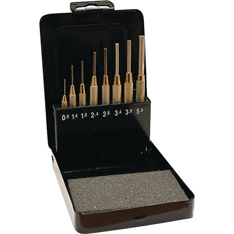 Juego  de  extractores  de  pasadores  de  muelle  de  8  piezas  0,9-5,9  mm  con  manguito  guía  en  casete  metálico  TECWERK (1/2)