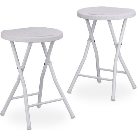 2 taburetes plegables de ratan