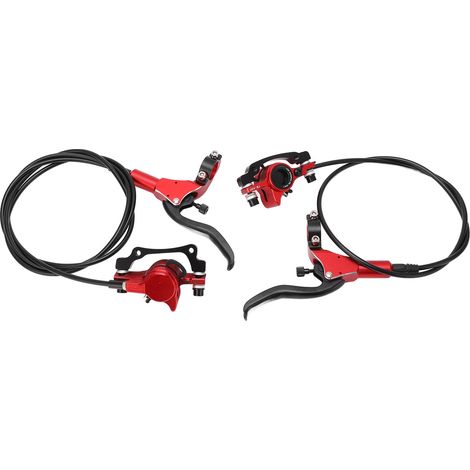 Hochdichtes, sensibles und verschleißfestes hydraulisches Scheibenbremsenset für Mountainbikes, Ersatzteil, rot (1/5)