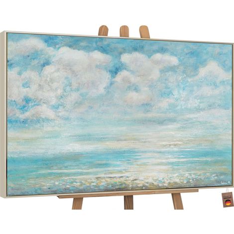 Gemälde Abkühlung Rahmen Beige 120x80 cm (1/5)