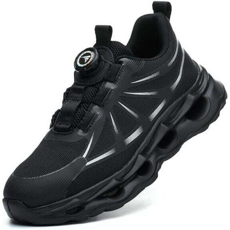 Chaussures de travail Hommes Femmes Chaussures de sécurité avec embout en acier Chaussures légères avec embout en acier Chaussures de protection avec lacets à boucle rotative Chaussures de sécurité-42