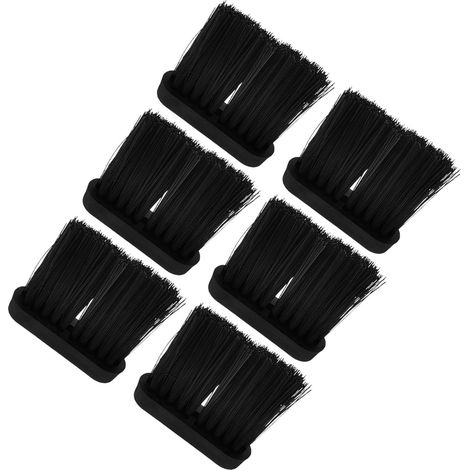 Brosse de cheminée en plastique noir, 6 têtes rechange (1/5)