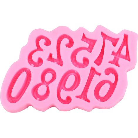 Moule en silicone en forme de chiffre pour gâteaux, cupcakes, biscuits, chocolat, moule de cuisine (1/5)