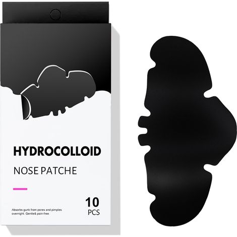 10 Pansements Hydrocolloïdes pour Nez – Correcteur Points Noirs, Boutons & Pores, Contrôle Séborrhée, Lot de 10 Patchs Nuit Anti-Imperfections (1/5)