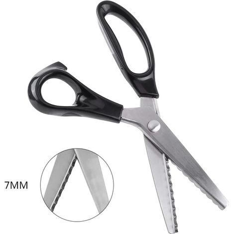 Ciseaux cranteurs décoratifs pour tissu, bords ronds/triangulaires, 3, 5 et 7 mm (1/3)