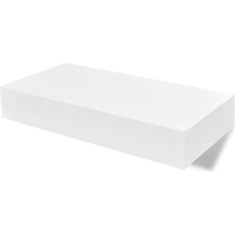 Scaffale di design da parete con cassetti 2 pezzi bianco 48 cm 2702266