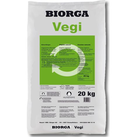 Hauert BIORGA Vegi ÖKO 20 kg engrais pour légumes engrais organique engrais organique purement végétal