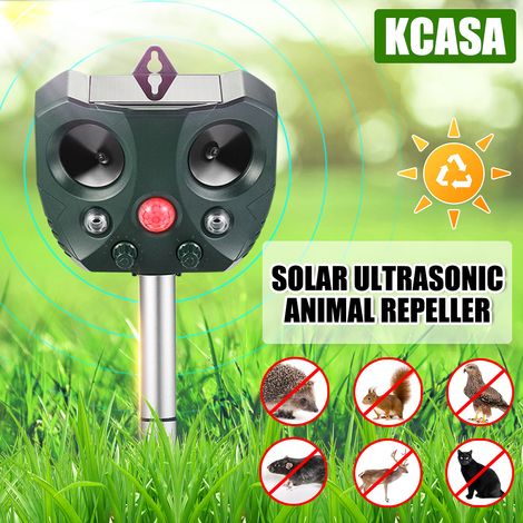 Répulsif à rongeurs à ultrasons à énergie solaire avec capteur infrarouge – convient aux jardins et aux vergers. (1/5)