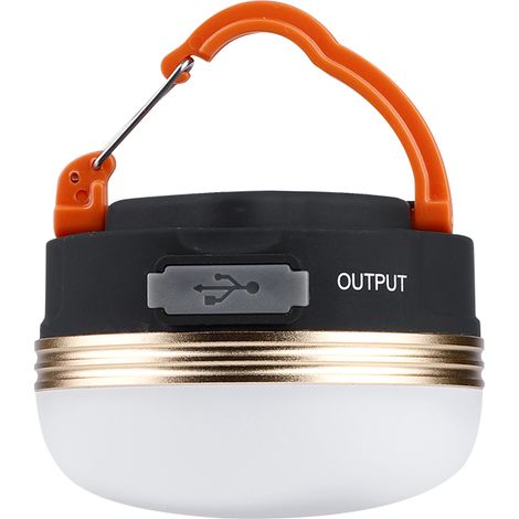 Mini lampe LED étanche d'extérieur à haute luminosité, à suspendre, idéale pour le camping et les tentes. Rechargeable par USB.