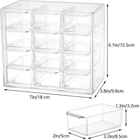 Boîte de rangement de capsules de café de bureau, type tiroir, anti-poussière, multi-niveaux, grande capacité, 12 compartiments (1/4)