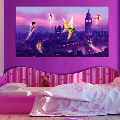 Poster XXL intisse Fée Clochette à Londres Disney fairies 155X115 CM (1/5)