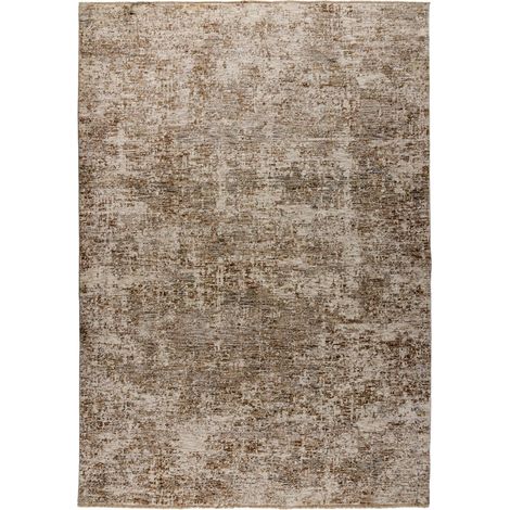 Tapis crème effet 3d relief doux en polyester - 170 x 120 cm (1/5)