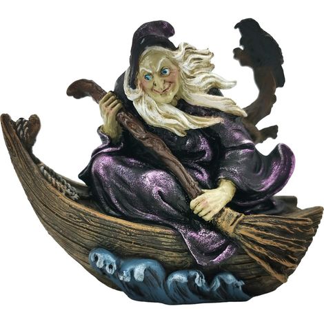 Figura Strega Fantasy Etnico in Resina per Decorazione Mistica e Originale - 10 cm - Ideale per Collezionisti