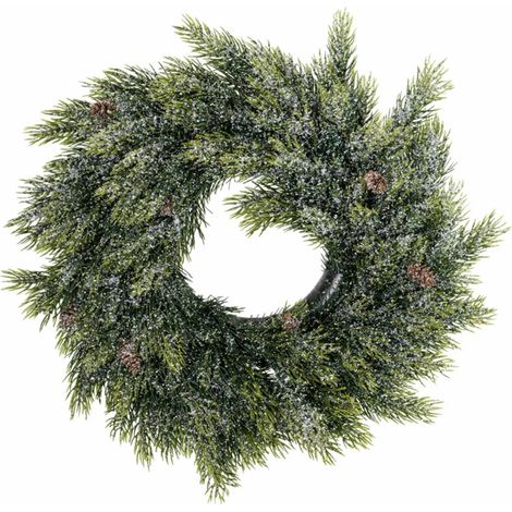 Weihnachtskranz aus künstlicher Kiefer mit Zapfen, Ø 35 cm x 12 cm (1/2)