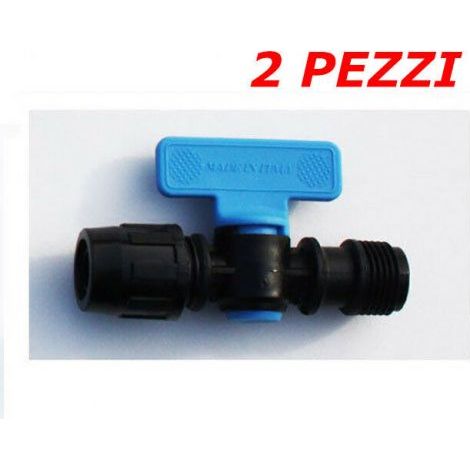RUBINETTO ARRESTO VALVOLA ALA PER TUBO GOCCIOLANTE 1/2 D. 16 PEZZI 2 (24815)