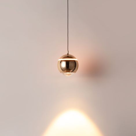 Suspension LED pour rail magnétique 48V "JADE" - Ø10 - 7W - - Cuivre