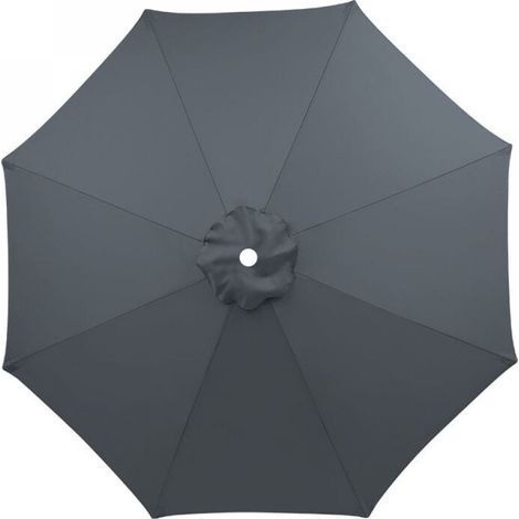 Housse de parasol 3m Gris Tissu de Remplacement Imperméable Résistant UV Polyester pour Armature 8 Baleines Jardin Terrasse (1/5)