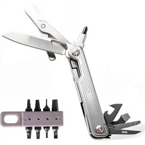 Multitool Taschenmesser mit 19 Funktionen, Edelstahl, für Outdoor & Camping