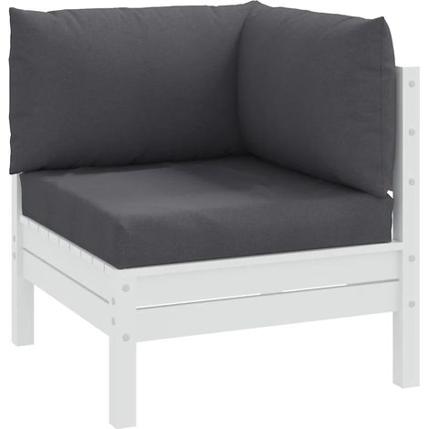 Coussins de palette lot de 3 anthracite mélangé tissu (1/5)