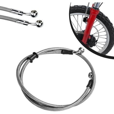 Racing Durite hydraulique renforcée argenté pour frein, embrayage de motocross tout-terrain enduro, 500 mm-2000 mm (1/5)