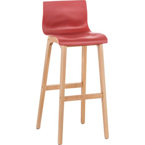 Taburete Hover Con Asiento En Polipropileno Rojo (1/5)