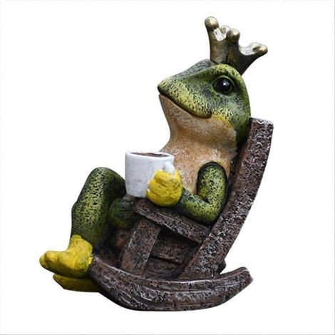 Statue miniature de grenouille pour jardin, décoration d'Halloween, accessoires pour jardin féerique (1/5)