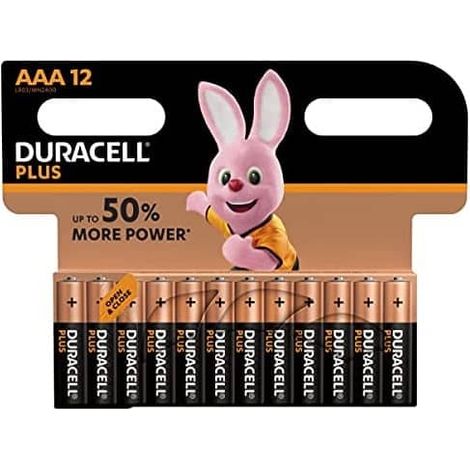 Pila duracell MN1500 LR03-AAA 1.5 v pack 12 pilas