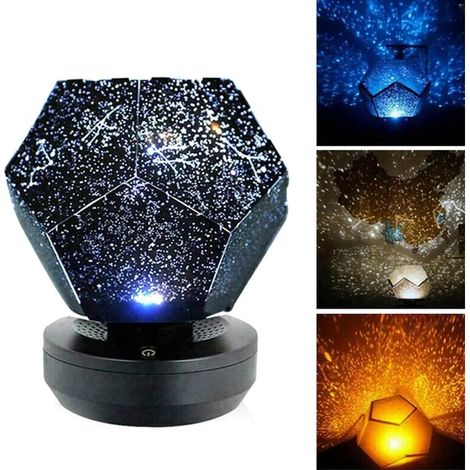 Veilleuse avec projecteur de ciel étoilé pour les fêtes. (1/5)