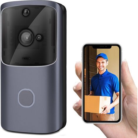 Sonnette vidéo sans fil WiFi M10 pour maison connectée, 720p, avec télécommande, interphone et alarme (1/5)