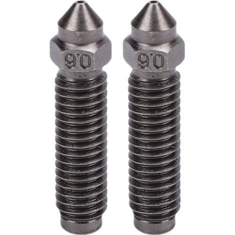 Replacement nozzle for Elegoo Centauri Carbon 3D printer, M6x25mm, 2 pieces, 0.6mm, hardened steel extruder (1/5)