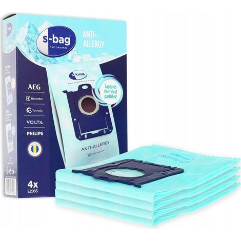 4 sacs anti-allergies Electrolux S-Bag E206S (1/4)
