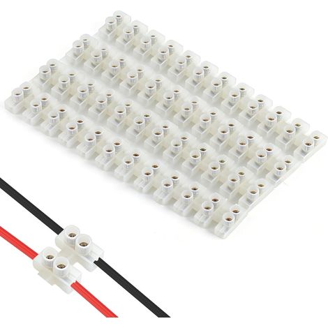 4 Connecteurs Rapides 22A, Borniers Enfichables, Domino Barrette de connexion, serre-fil et borne à vis pour câbles électriques. Domino électrique rapide et fiable. (1/5)