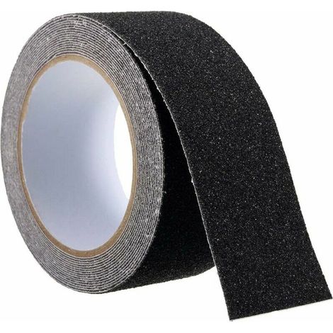 VURAHOME - Ruban Antidérapant Adhésif, Bande Anti-Glissante Mat avec Bonne Viscosité et Aucun Résidu pour l'Usage Intérieur et Extérieur, Escaliers, Tapis (Largeur: 5cm x Longueur: 5m, Noir) (1/5)