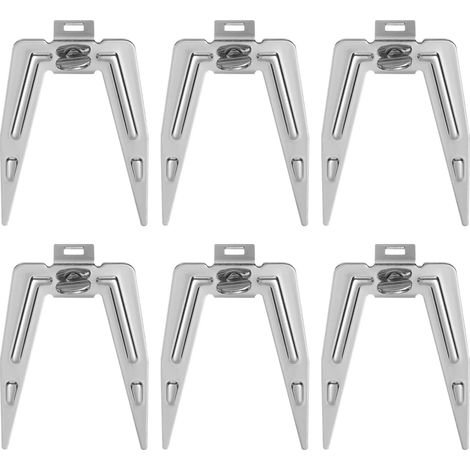 Lot de 6 fourchettes à poulet pour barbecue, fourchettes à viande rotatives pour rôtir au four, accessoires pour rôtir au four, fourchettes à barbecue pour poulet et viande, 6 pièces avec vis (1/5)