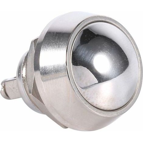 Momentary Push Button, 12mm Heavy Duty Silver Momentary Rocker Switch with Waterproof Dome Locking Cap, Metal Push Button (1/5)