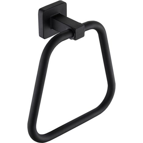 Anneau porte-serviettes rectangulaire mural pour salle de bain (1/5)