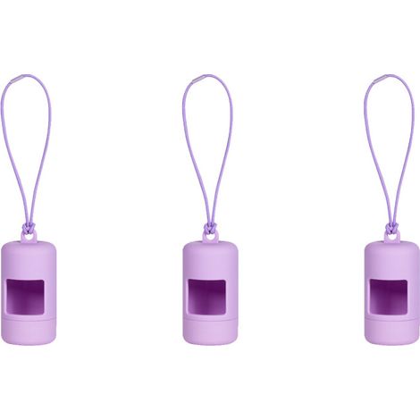 Dispenser multiuso per deiezioni canine, con corda - Viola