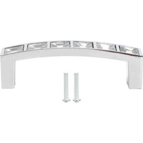 Poignée en cristal moderne simple armoire porte diamants Double trou poignée tiroir tirer A (1/4)